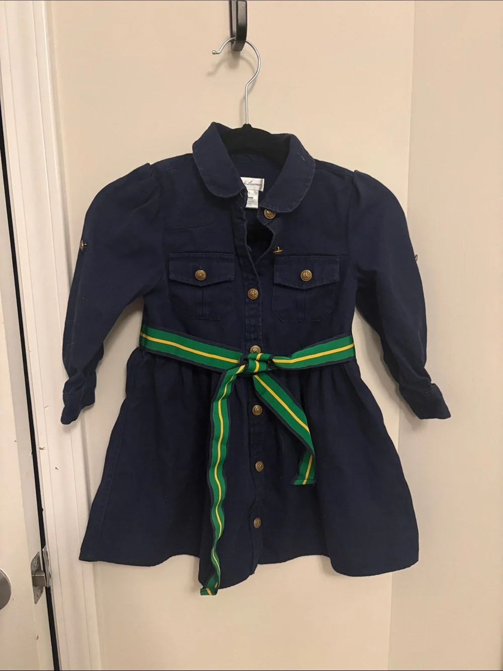 Ralph Lauren toddler girl Dress with Striped Belt